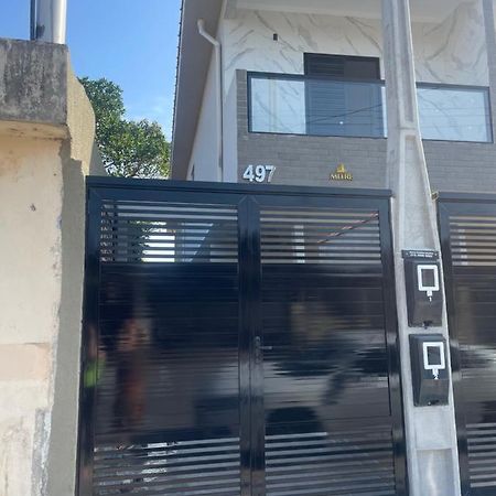 Casa Novinha - Praia Grande - Mirim - 3 Quadras Da Praia Wi-Fi Villa Exterior foto